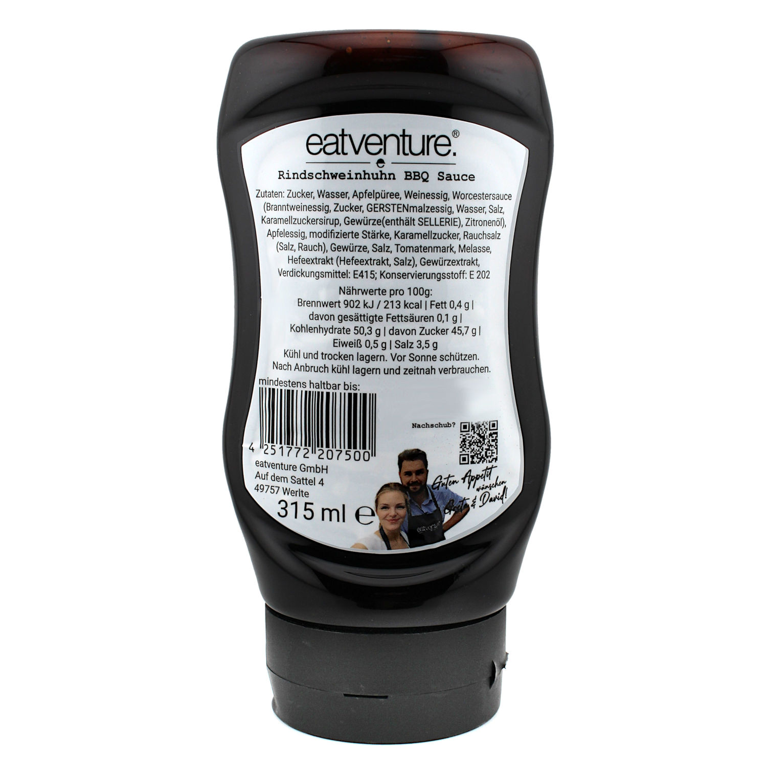 Rindschweinhuhn BBQ Sauce, 315ml