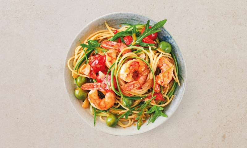 Rotgarnele Aglio e Olio