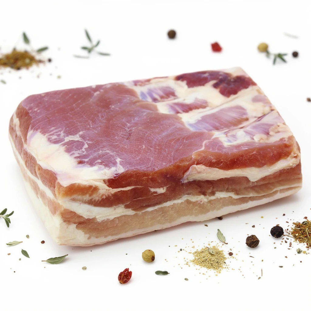 Lipstye Strohschwein, Schweinebauch
