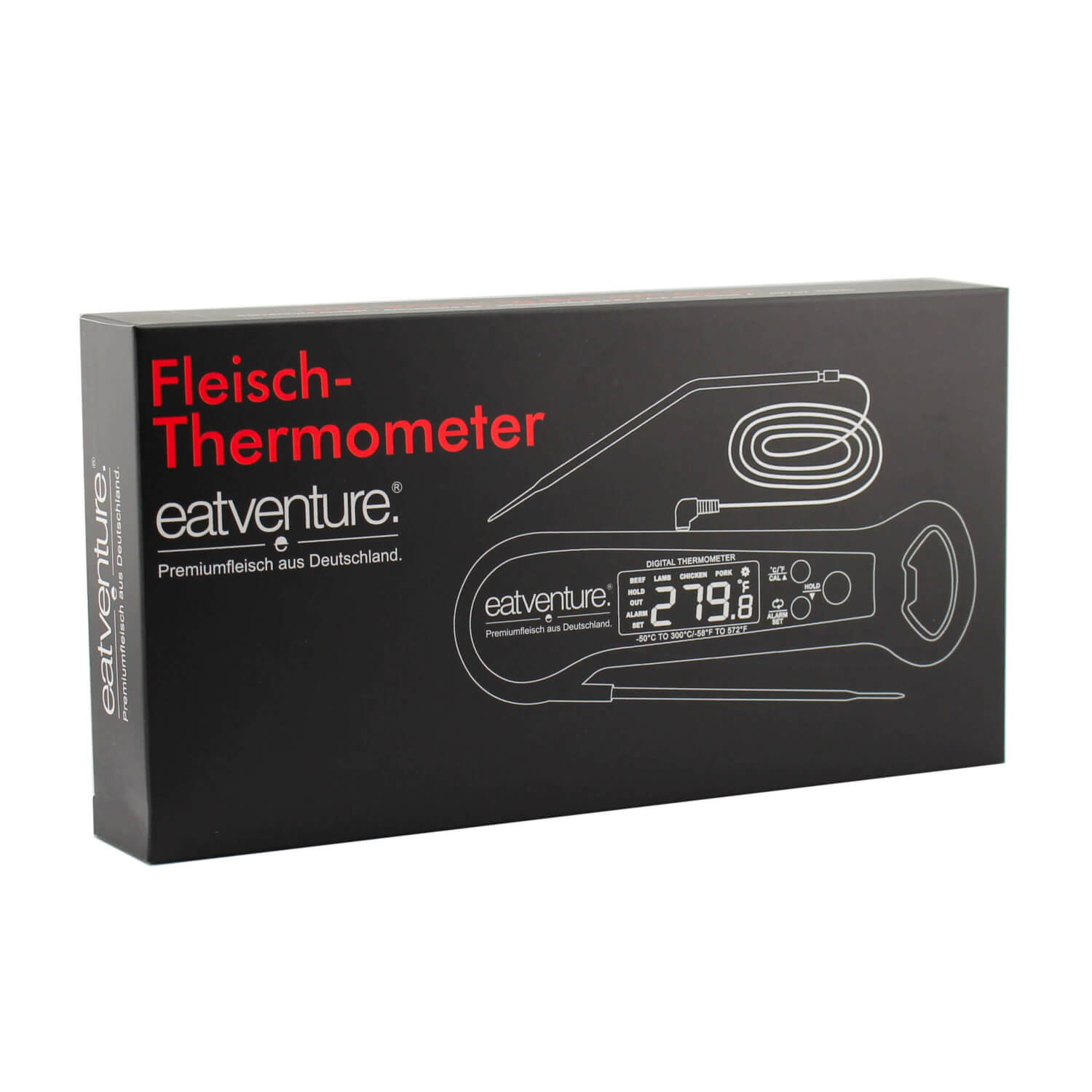 eatventure Fleischthermometer mit zwei Mess-Spitzen