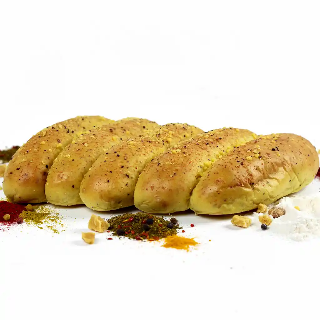 Curry Hot Dog Buns, 5er Pack