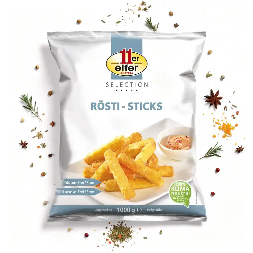 11er GmbH, Rösti Sticks, 11g/Stück, 1000g Beutel