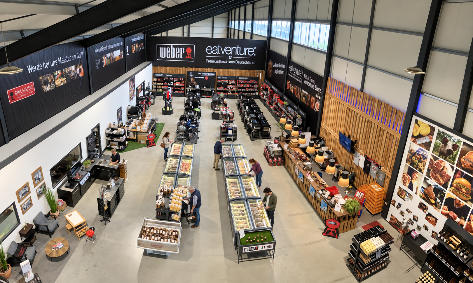 Gesamtansicht des eatventure Stores Werlte