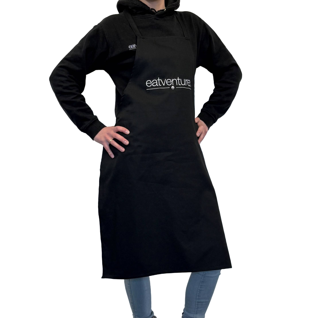 eatventure Schürze, schwarz mit Logo