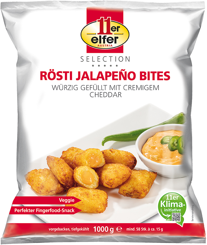 11er GmbH, Rösti Jalapeno Bites, 1000g Beutel