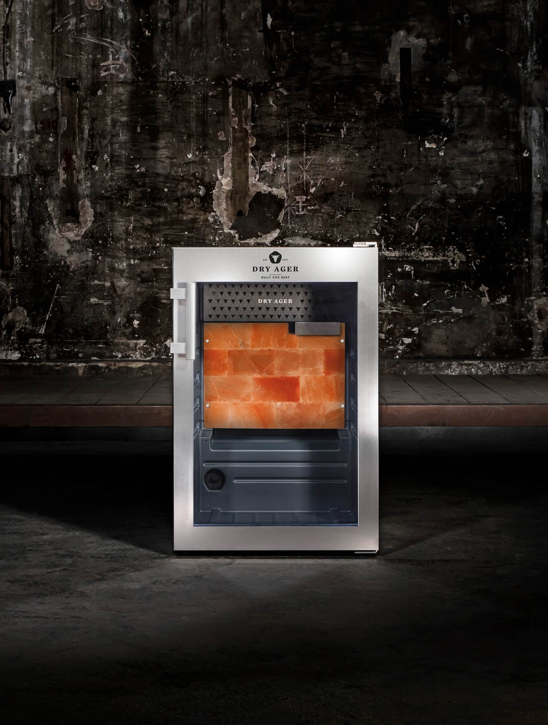 Dry Ager Reifeschrank DX 500 Premium S mit DX-LED Salzwand + gratis Rinderrücken