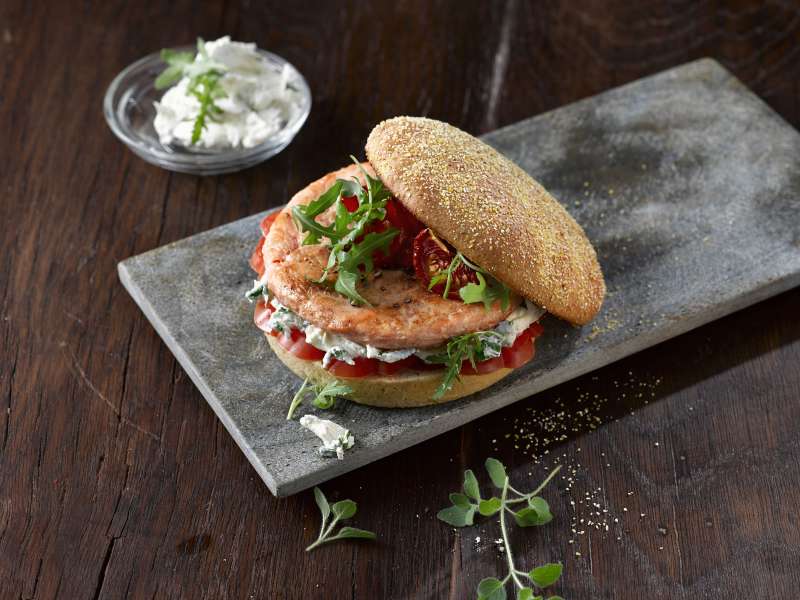 Lachsburger "Mediteran"