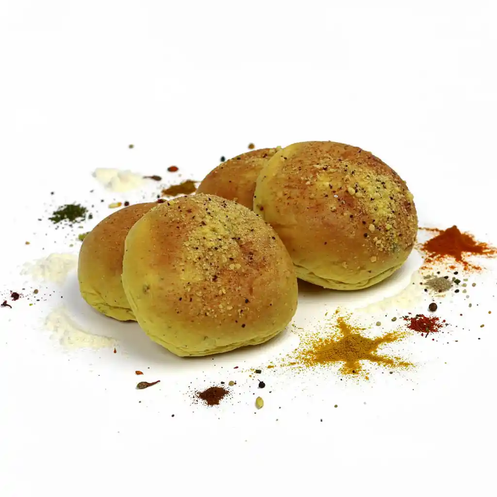 Mini Curry Burger Buns, 4er Pack