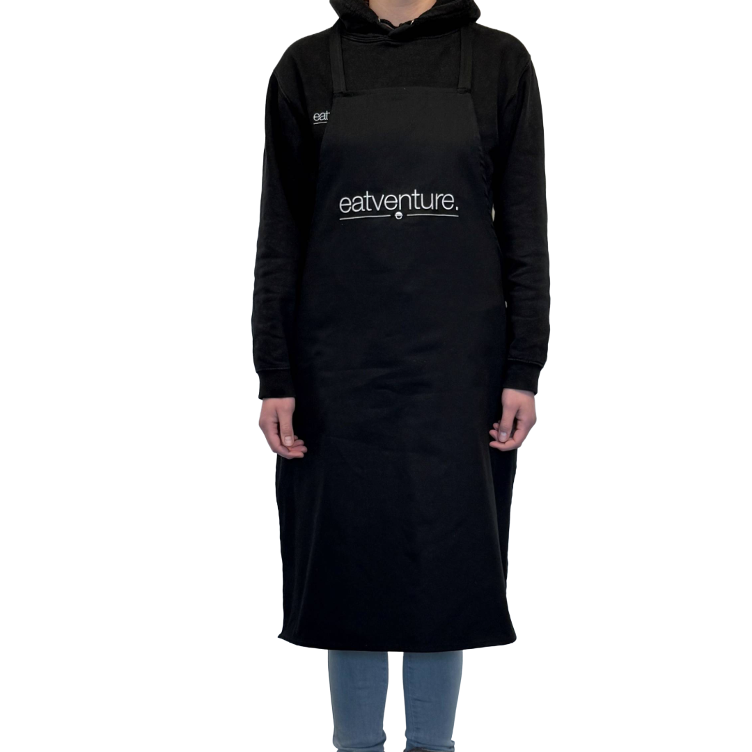 eatventure Schürze, schwarz mit Logo