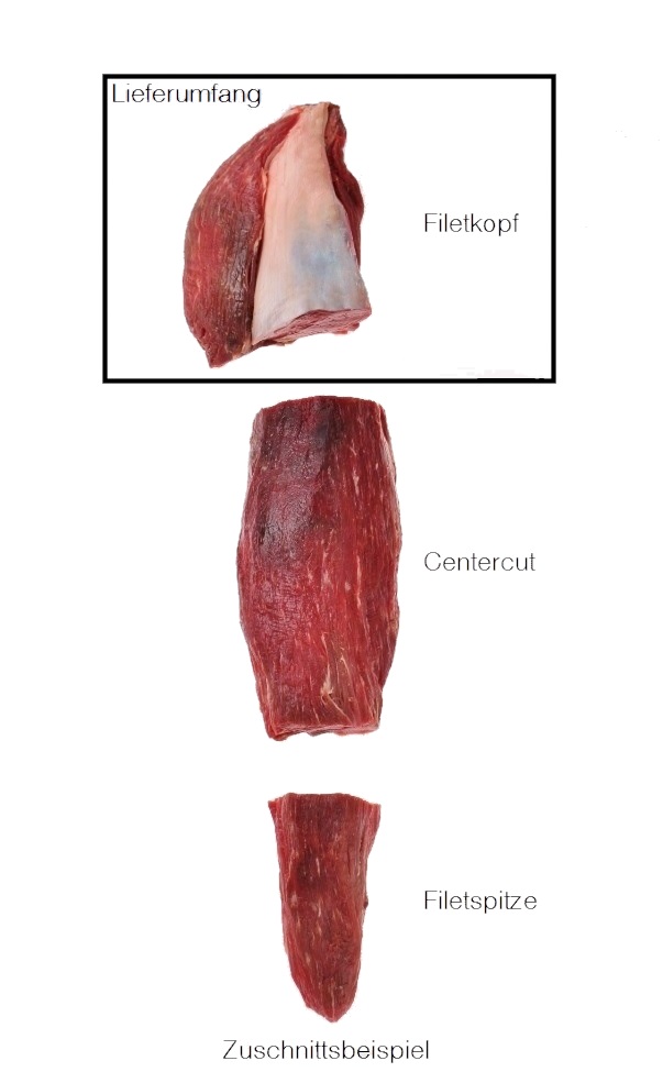 Red Heifer Filet Steakkopf, 3 Wochen Dry Aged
