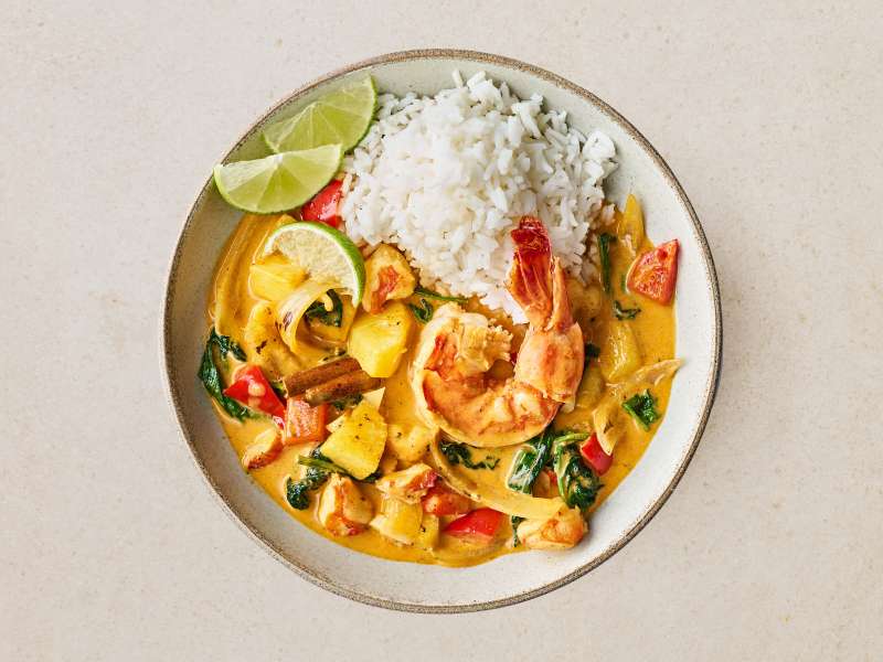 Garnelen-Ananas Curry