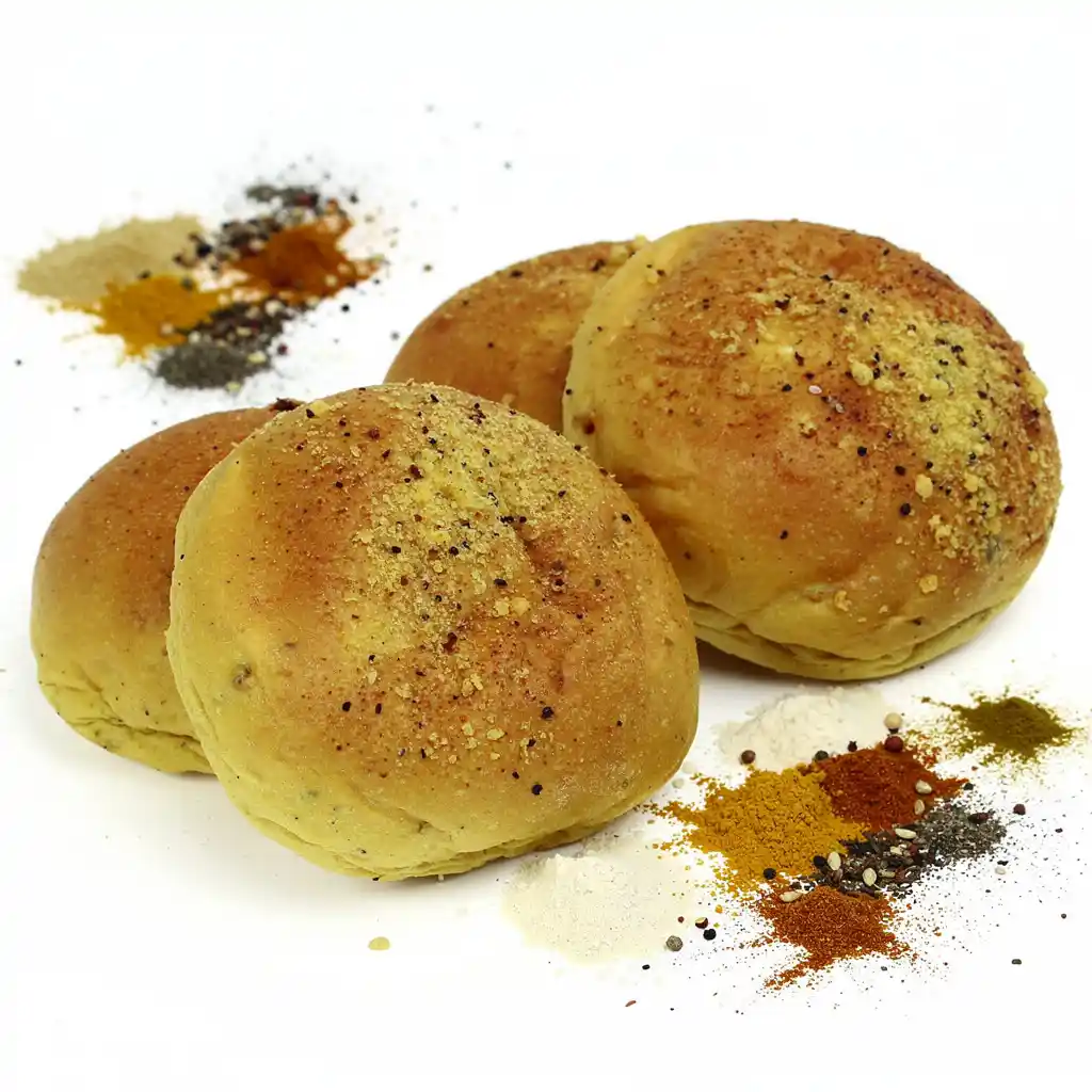 Curry Burger Buns, 4er Pack