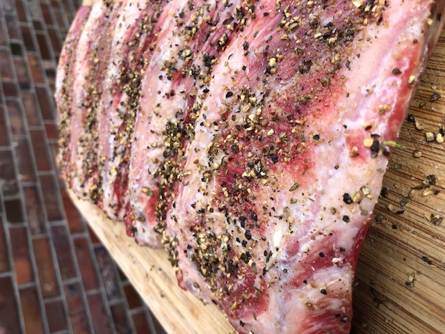 Beef Back Ribs vom Biru Wagyu auf dem Keramik Grill