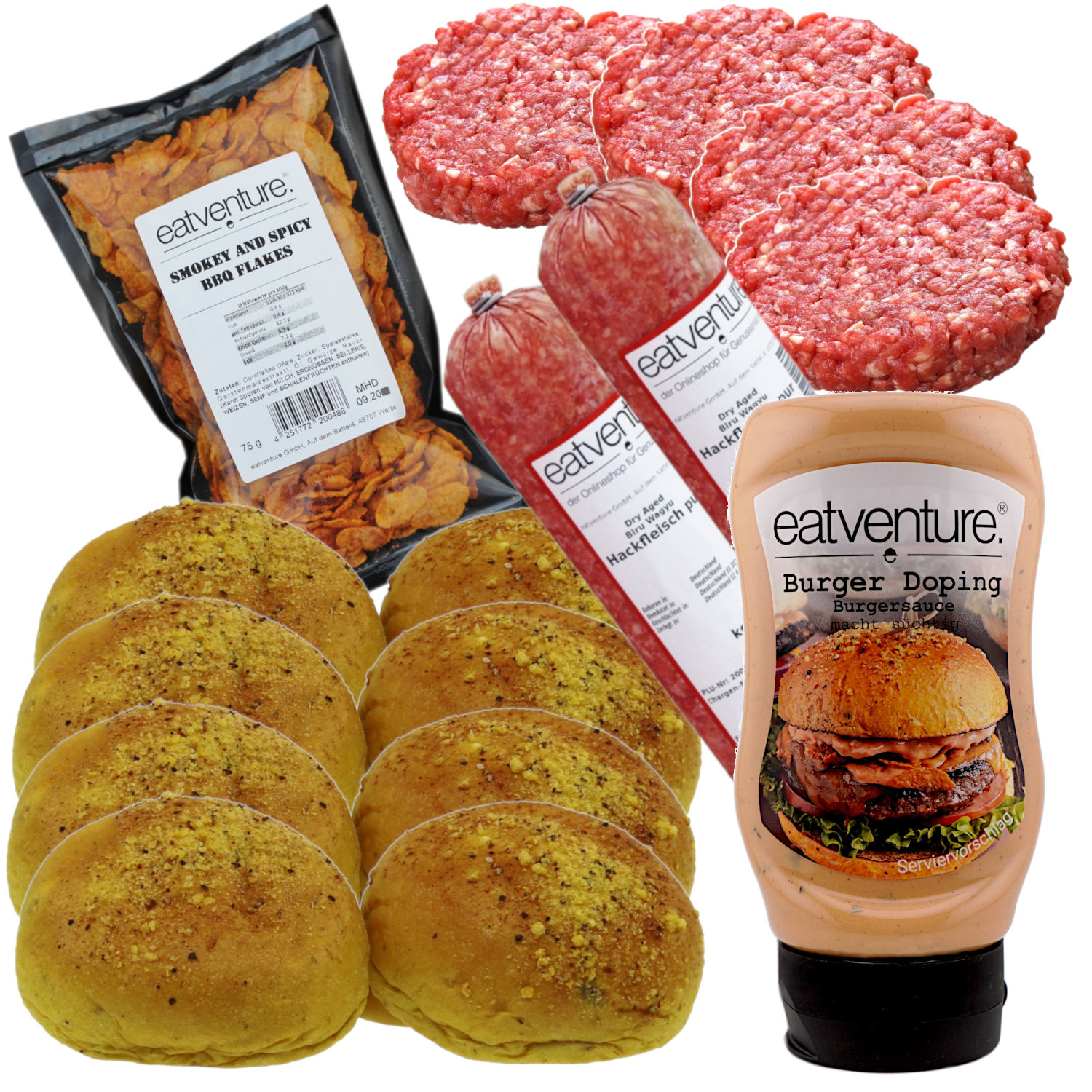 Paket "Premium Biru Wagyu Burger + smashed Burger" (8 Burger)