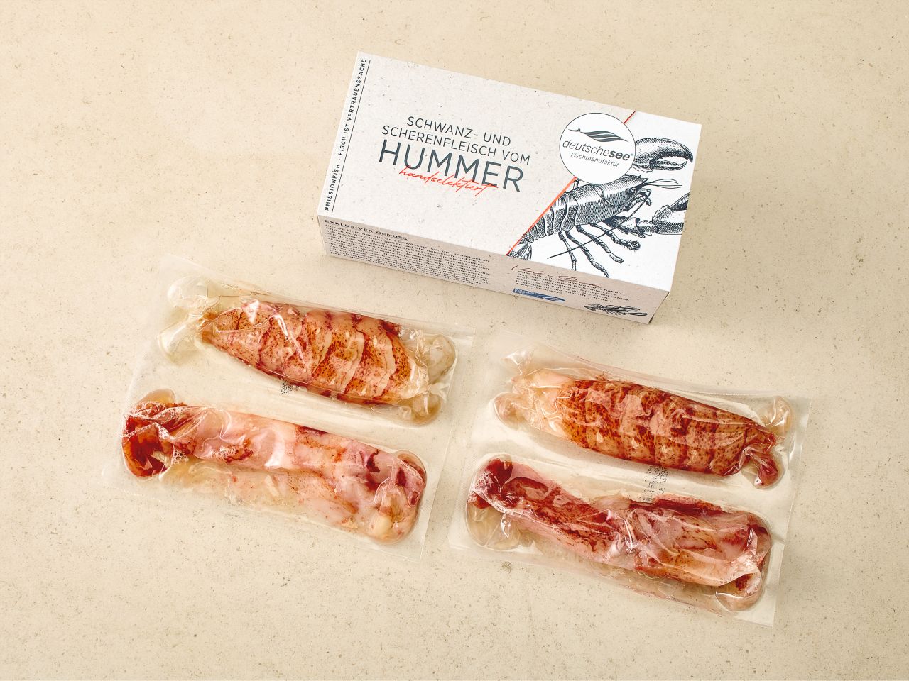 Hummerschwanz- und Scherenfleisch
