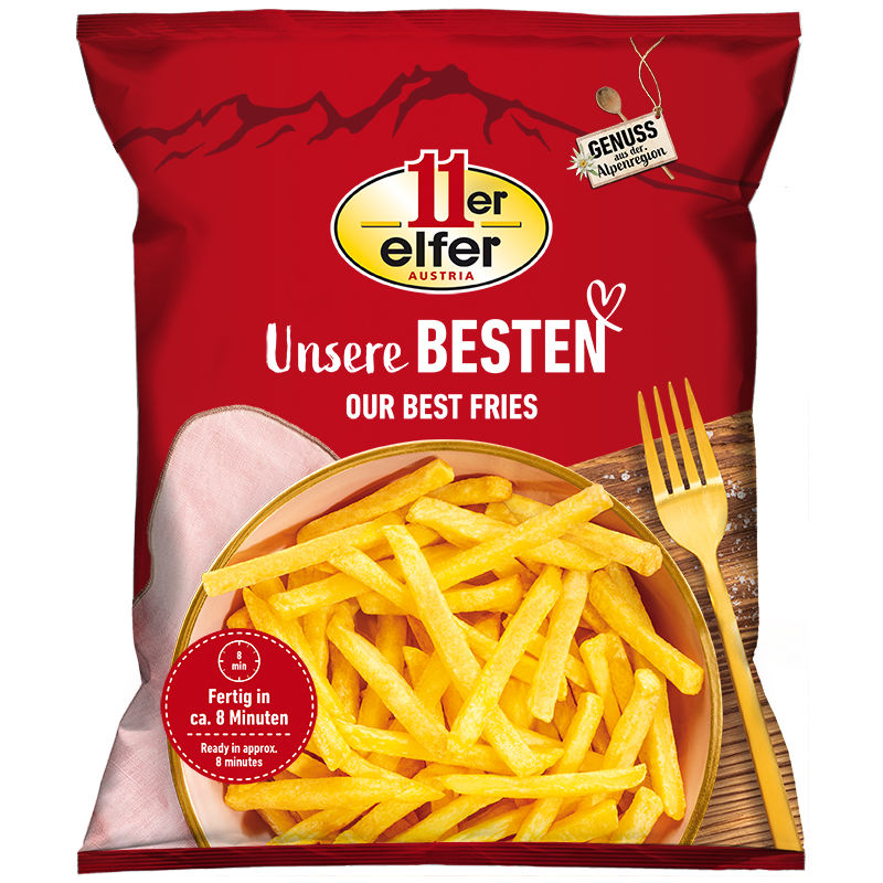 11er GmbH, Unsere Besten, Pommes, 500g Beutel