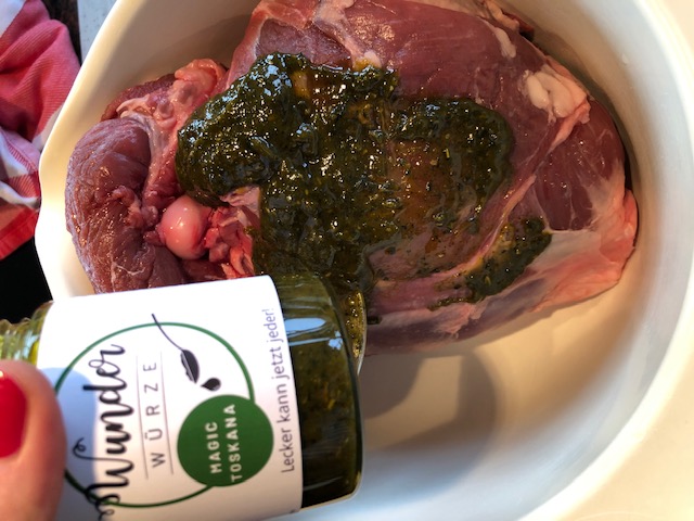 Geschmorte Lammkeule