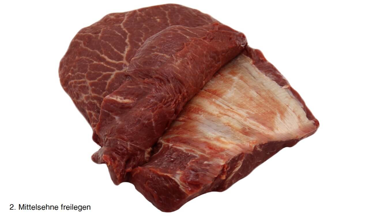 Red Heifer Flat Iron im Ganzen, 5 Wochen Wet Aged