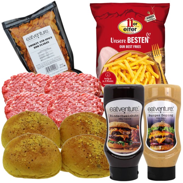 Paket "4er Burger + Pommes"