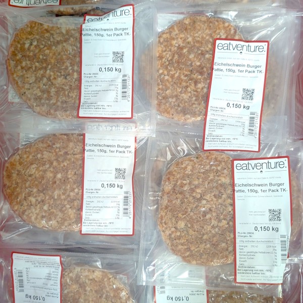 Eichelschwein Burger Pattie, 150g, 1er Pack