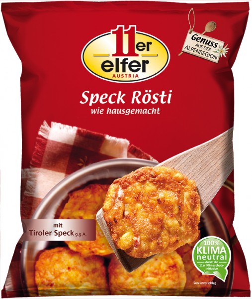 11er GmbH, Speck Rösti, 50g/Stück, 450g Beutel