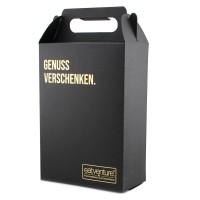 Geschenkbox schwarz, matt mit Goldprägung Geschenkbox schwarz, matt mit Goldprägung